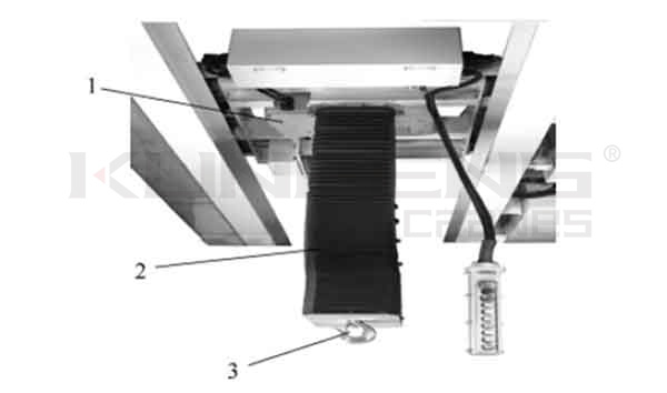 Clean industrial crane diagram