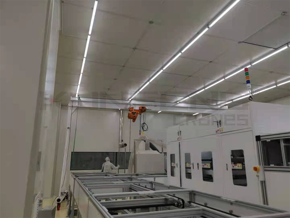 New clean room electric hoist bridge crane