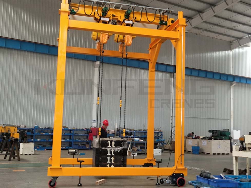 The features of full gantry type load turning device