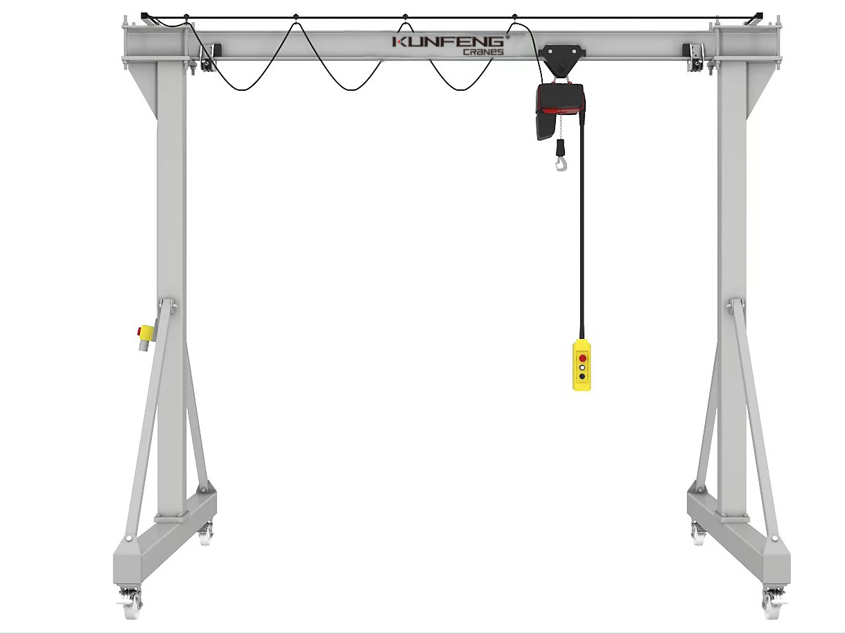Cleanroom Portable Aluminum Gantry Crane | KUNFENG®