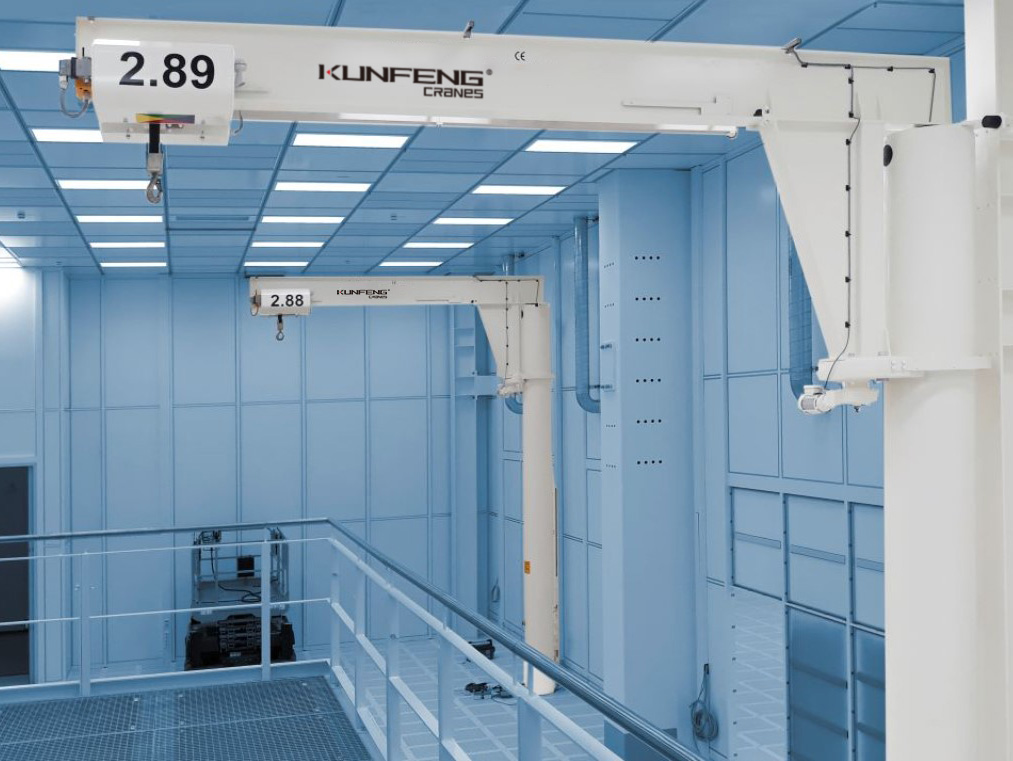 Pharmaceutical Cleanroom Jib Crane | Clean Room Lifting Solution Pharmaceutical Cleanroom Jib Crane | Clean Room Lifting Solution
