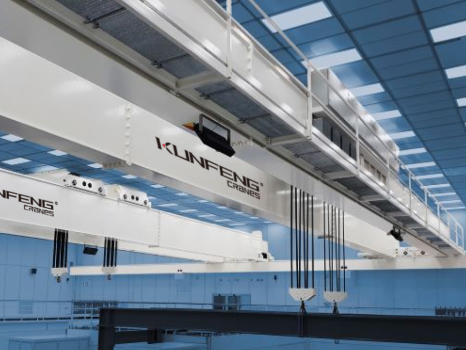 Upgraded Cleanroom Belt Crane for Sentitive Environment Upgraded Cleanroom Belt Crane for Sentitive Environment