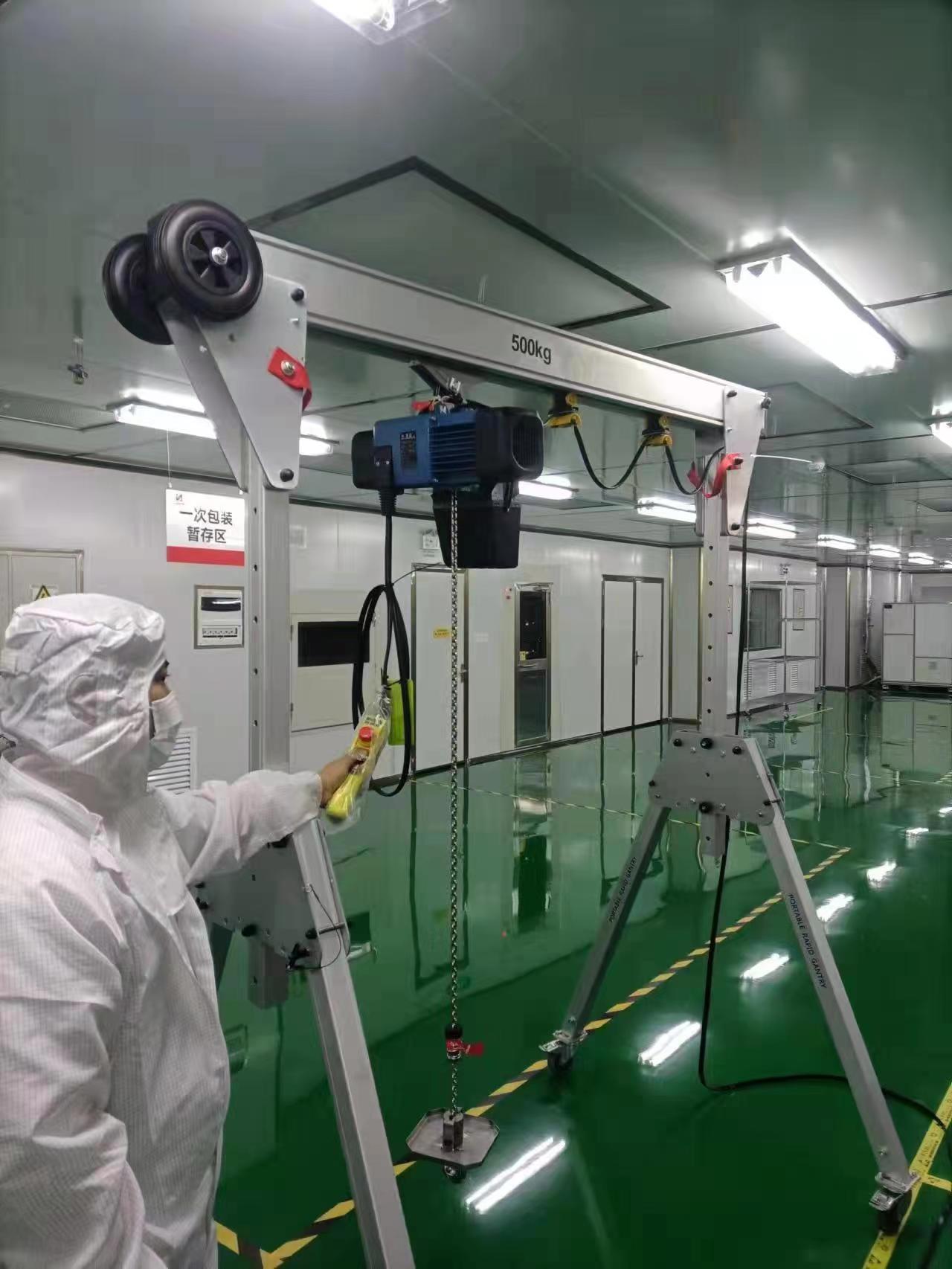 Aluminum Mobile Gantry Crane for Clean Environments