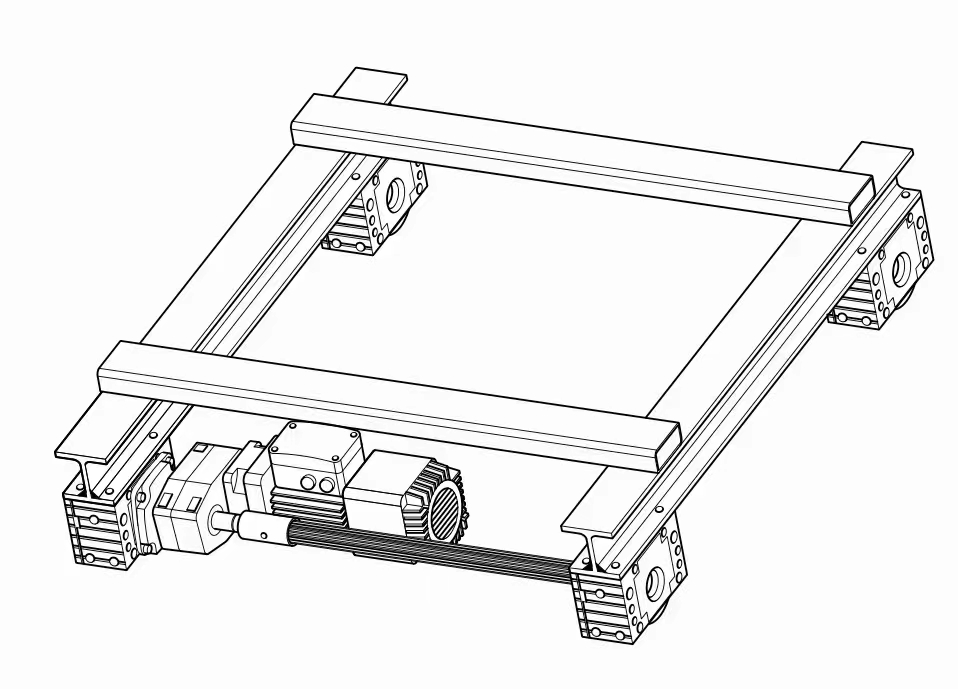 Crane end truck wheel block